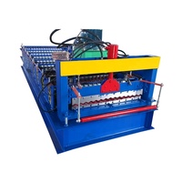 Machine de formage de panneaux muraux métalliques légers à effet vague d'eau et de tuiles de toiture ondulées avec roulement en acier coloré et moteur