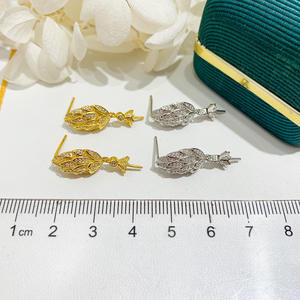 Accesorios de Plata S925 para DIY con Perlas, Cuentas de 7-9mm, Modelo 22013, Soporte Hueco para Pendientes de Perlas Múltiples, Joyería de Moda - Product Image 4