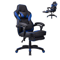 Chaise de jeu ergonomique en cuir PVC OEM ODM 90 ° -135 °   Chaise de bureau pivotante à 360 degrés avec accoudoirs et repose-pieds articulés