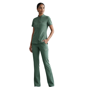 Uniformes de hospital YUHONG premium elásticos, de secado rápido y antibacterianos para uso clínico, conjuntos de uniformes médicos de corte moderno. - Product Image 6