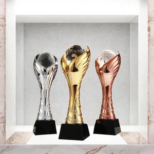 รางวัลถ้วยรางวัลทรงกลมคริสตัลขัดเงา สีทอง เงิน ทองแดง สำหรับงานอีเว้นท์ แฟชั่นทันสมัย รุ่น MH-NJ0343 - Product Image 2