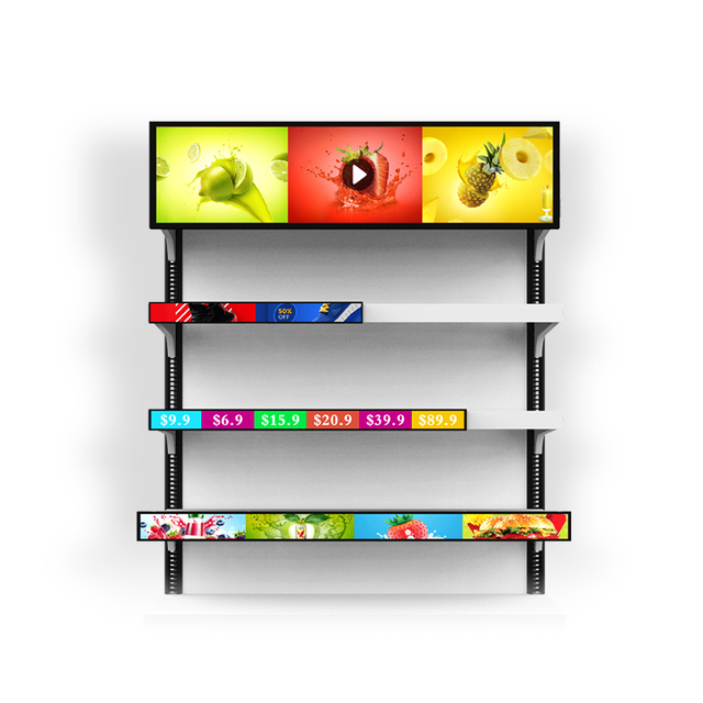 Ultra-Wide Inch High-Resolution Custom Size LCD Advertising Display Bar Type for Supermarket Shelf Retail