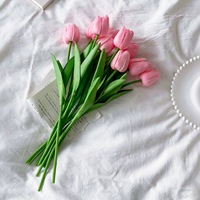 Fleur artificielle tulipe haute fidélité au toucher réel – Écologique – Décoration de Noël et de mariage pour les fêtes