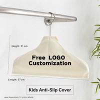 Vente Flash : Housses de Cintres Antidérapantes Personnalisées en Tissu Polyester Écologique pour Magasins de Vêtements et Hôtels – Design Minimaliste, Logo Gratuit