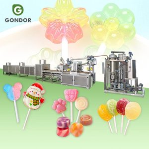 Plastik Cat Color Chocolate Deposit Twisted Process Mini Hard Candy Lollipop Make Machine Production Line 100 - Product Image 1