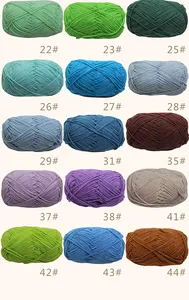 Spring hot sale yarns 50g 4ply 5ply crochet cotton polyester yarn with various color