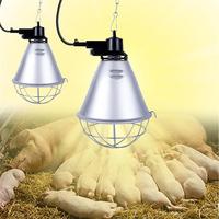 Abat-jour pour lampe chauffante pour animaux de ferme avec interrupteur à intensité variable, étanche et anti-brûlure, pour l'élevage de volailles, de porcs et d'animaux de compagnie