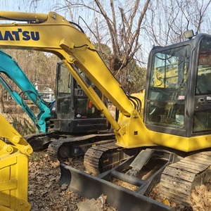 Excavadora de orugas Komatsu PC56 de 5 toneladas, de segunda mano, importada de Japón, para demolición y construcción, con caja de cambios y bomba PLC. - Product Image 2