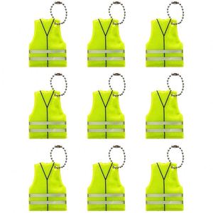 <b>Custom</b> Logo Reflective Safety Vest <b>Keychain</b>, Promotional PVC Reflector Pendant for Company Gifts, School Safety Programs - Product Image 3
