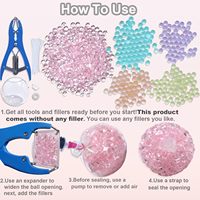 Kit de 15 balles anti-stress DIY à personnaliser avec pompe à air et outil d'expansion pour la création de balles de pression – Créez votre propre balle anti-stress