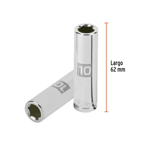 BOX 6 Chiave a Bussola Lunga 10mm, 6 Punte, Attacco 3/8'', TRUPER - Product Image 3
