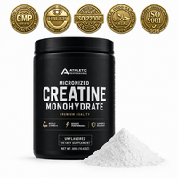 Créatine micronisée en poudre à marque privée 99,9 % pure, soluble instantanément, suppléments de musculation, vente en gros, approvisionnement en vrac