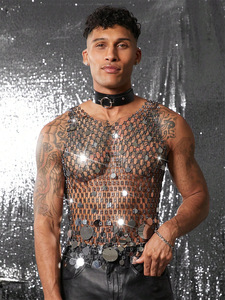 Chaleco de playa Sexy para <span class=keywords><strong>hombre</strong></span> de nueva fuente transfronteriza en el extranjero W25431 <span class=keywords><strong>ropa</strong></span> de rendimiento <span class=keywords><strong>AliExpress</strong></span> para mantener colgante de cuentas de red de pesca - Product Image 6