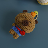 Haute qualité poupée porte-clés tressé Capybara Anime porte-clés sac breloque suspendu à la main cadeau porte-clés