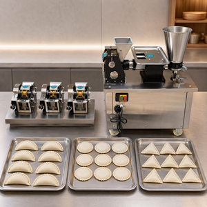 Machine automatique 220V pour la fabrication de samosas indiens triangulaires, de samosas, de samusa, <span class=keywords><strong>d</strong></span>'empanadas demi-lune, de tortellinis, de dumplings, de tourtes à la viande et de galettes - Product Image 4