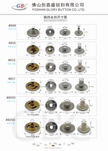 Thời Trang Phổ Biến #831 Mạnh Mẽ 4 Phần Vòng Tùy Chỉnh Kim Loại Mùa Xuân Nút Chụp - Product Image 3