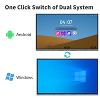 Pantalla Plana de 55 65 75 85 86 Pulgadas, Pizarra Interactiva Electrónica con Pantalla Táctil, Pizarra Inteligente para Educación Escolar