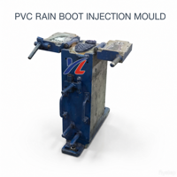 Moule d'injection personnalisé pour bottes de pluie en PVC, moule de fabrication de semelles de chaussures en aluminium, moule bicolore pour bottes, machine chinoise en acier