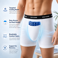 Sous-vêtements rafraîchissants pour sauna, inserts tendance réutilisables, poche à glace froide pour testicules, pour le soutien testiculaire et le soulagement de la douleur, boxer à poche
