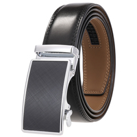 Ceinture pour homme en cuir de vachette à double couche avec boucle automatique, modèle LY36-21965-1, très vendue