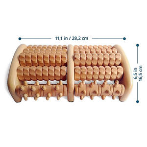 Rodillo de Madera para Masaje de Pies, Diseño de Herramienta de Madera para Masaje de Punto T, Pedicura, Terapia de Pies, Tratamiento de Drenaje de Meridianos - Product Image 5