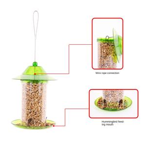 Mangeoire à oiseaux en métal et plastique suspendue, légère, 0,3 kg, pour cour et jardin, automatique, toutes saisons, nouvelle, transfrontalière - Product Image 4