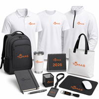 Pack de Marchandises pour Conférences avec Vêtements d'Équipe, Housse pour Ordinateur Portable, Tasse, Carnet, Lanière et Chargeur Sans Fil pour Événements Professionnels