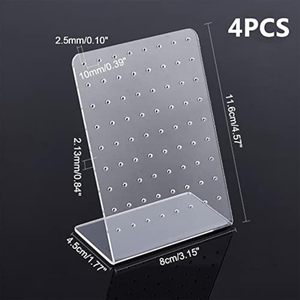 Estante Organizador de Exhibición de Pendientes, Estante de Almacenamiento de Múltiples Pendientes, 72 Agujeros, Soporte Acrílico, Vendedor de Joyería - Product Image 4