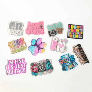 Porte-badge en acrylique personnalisé avec paillettes, <span class=keywords><strong>lettres</strong></span> médicales, pour étudiants, infirmières, personnel de soins, sans porte-badge - Product Image 1