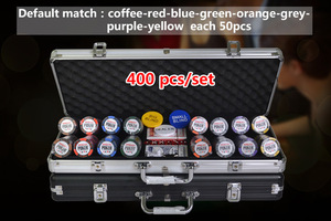 400 unids/set 14g juegos de fichas de póker <span class=keywords><strong>Casino</strong></span>, coloridas fichas de arcilla Texas Hold'em juegos de Chips + caja de Metal - Product Image 5