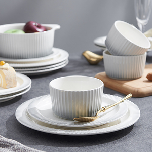 Ensemble <span class=keywords><strong>de</strong></span> <span class=keywords><strong>vaisselle</strong></span> moderne en céramique <span class=keywords><strong>gris</strong></span> dégradé pour salle à manger, restaurant, hôtel, mariage ou usage domestique - Product Image 2