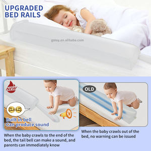 Nouveau chat en forme <span class=keywords><strong>de</strong></span> <span class=keywords><strong>lit</strong></span> d'enfant en bas âge berceau pare-chocs petite cloche queue interactive enfant en bas âge barrière <span class=keywords><strong>de</strong></span> chevet gonflable <span class=keywords><strong>lit</strong></span> Rail pour enfants bébé - Product Image 2