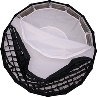 Boîte à lumière parabolique 47.2 pouces/120cm, installation rapide, boîte à lumière profonde avec grille en nid d'abeille et support Bowens pour Studio Moonlight LED
