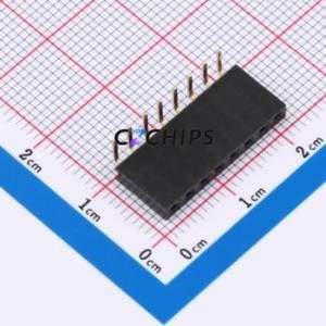 HX PM2.54-1x8P WC-Y Pin Socket Bent Lead Through Hole,P=2.54mm Connector 1x8P 2.54mm Square Hole Right Angle Insert - Product Image 1