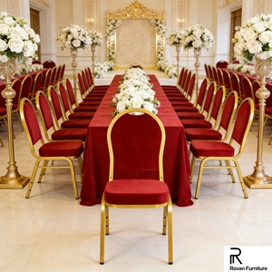Sillas Metálicas <span class=keywords><strong>para</strong></span> <span class=keywords><strong>Banquetes</strong></span> a Precio Económico, Sillas Apilables <span class=keywords><strong>para</strong></span> Iglesia con Tapicería Roja, Silla <span class=keywords><strong>para</strong></span> Hotel con Cojín Moldeado - Product Image 6