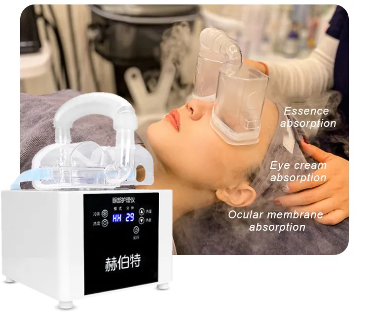 Água vapor tratamento olho atomizador spa instrumento olho spa massageador melhorar periorbital círculos escuros e síndrome do olho seco