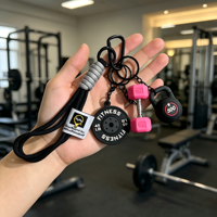 Porte-clés créatif pour le sport, haltères, kettlebells et bouteilles d'eau, porte-clés coloré personnalisé