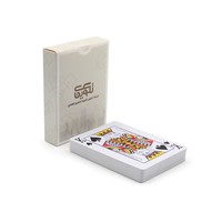 Prix bon marché d'usine Custim Personnalisez la conception de logo Carte à jouer de poker en plastique avec impression en couleur Carte de poker personnalisée en plastique