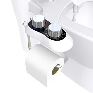 Lscolo assento sanitário, assento sanitário moderno com formato de v, para água quente e fria, bidé, fixação para vaso sanitário elétrico