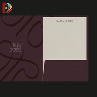 Porte-documents A3/A4 personnalisé avec logo de la marque Fangda, deux pochettes, dossier de documents, reliure de prospectus, impression sur papier couché