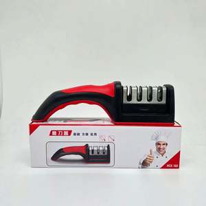 Aiguiseur de couteaux de cuisine, aiguiseur à trois étapes, léger, rapide et antidérapant, outil d'affûtage manuel, accessoires de cuisine - Product Image 5