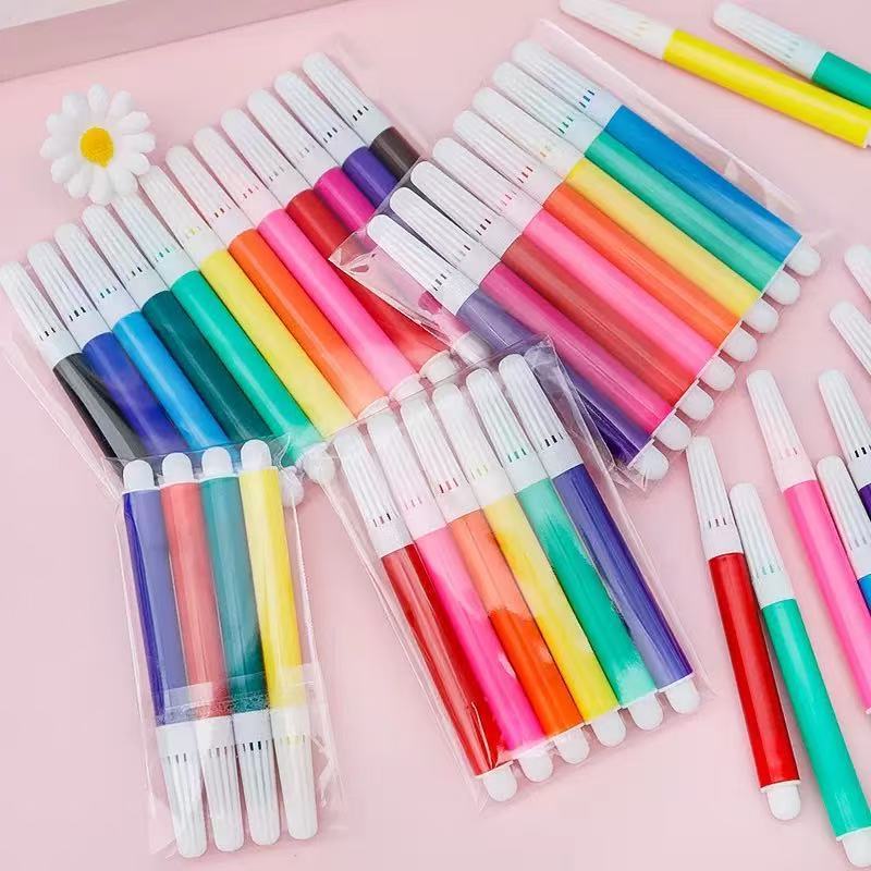 Cheap Mini Markers Colored Pen 8.5cm Vibrant Colors Watercolor Marker Pen for Kids and Adult Glass Office School Supplies