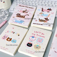 Carnet A6 120 feuilles vierges, motif animaux mignons, style Kawaii Ins, papier Dowling 75g, reliure sans colle, papeterie