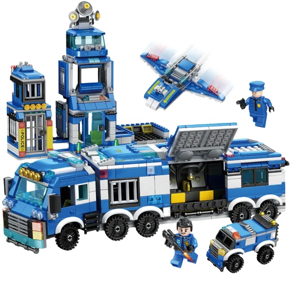 Hot Selling Special Aanbiedingen Militaire 8-In-2 Politie League Kinderen Speelgoed Assembleren Puzzel Jongen Geschenken Educatief Bouwstenen Speelgoed