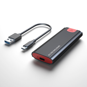 Aluminium portabel M.2 Pcie Nvme Ssd ke Usb 3.1 Tipe C NGFF NVME M.2 penutup casing Ssd - Product Image 1