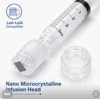Applicateur de sérum en cristal carré et rond OEM ODM Luer Lock Nano Microcristallin pour l'infusion, idéal pour les salons de beauté et les soins de la peau