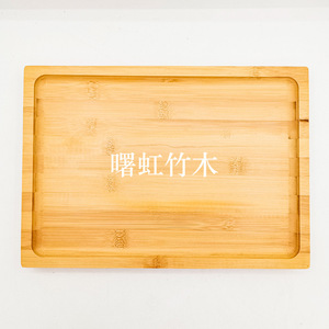 ถาดไม้ไผ่และไม้ Shuhong ขนาด 34x24x3 ซม. รูปทรงสี่เหลี่ยมผืนผ้า สำหรับเสิร์ฟชา บาร์บีคิว ขนมปัง สเต็ก ใช้ในครัวเรือน - Product Image 5