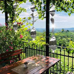 Déterreur d'oiseaux à énergie éolienne en acier inoxydable, sculpture 3D pour décoration extérieure suspendue, dispositif réfléchissant anti-oiseaux - Product Image 3