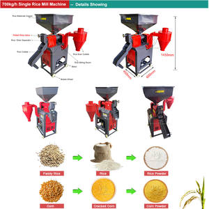 Sıcak satış 200-1000 kg/saat taşınabilir kombine buğday arpa sorgum mısır ev kullanımı mini 1 ton pirinç değirmeni freze pirinç makinesi - Product Image 5