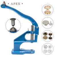 Machine à presser manuelle APEX pour œillets, boutons-pression métalliques, boutons de jeans, rivets et perforation de trous pour vêtements, vestes et autres articles.
